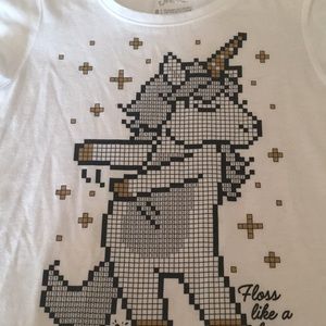 Rare Justice unicorn color your own shirt sz8